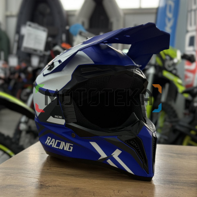 Шлем мото кроссовый Мототека ( MOTOTEKA ) TQ 602 PURPLE/WHITE XL